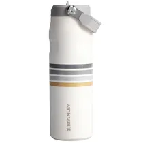Garrafa Térmica Stanley The Aerolight Iceflow Flip Straw 10-11283-180 - 710ML - com Bico - Cream Ash Stripe