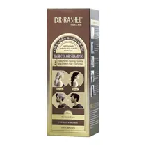 Shampoo e Tinta DR Rashel de Colágeno e Óleo de Argan para Cabelos Castanhos Escuros 400ML