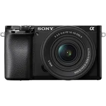 Câmera Digital Sony A6100 ILCE-6100K Kit - 24.2MP - Lente 16-50MM - Wi-Fi/Bluetooth - Tela 3" - Preto  Câmera Digi...