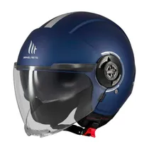 Capacete MT Helmets Viale SV s Solid A7 - Aberto - Tamanho L - com Óculos Interno - Matt Blue  Capacete MT...