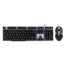 Teclado Kit Mouse e Gamer Yookie YE28 - com Fio - Ingles - RGB - Preto