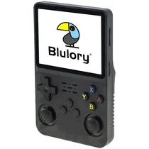Console Portátil Blulory R36S de 3.5" com 15.000 Jogos - Preto