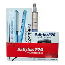 Prancha Alisadora Babylisspro Nano Titanium XL + Secador Bambino + Klasse Thermal