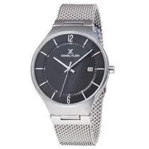 Relógio Analógico Daniel Klein Fiord DK11819-2 Masculino, Metal - Prata e Preto