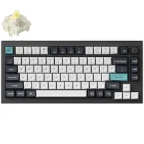 Teclado Gamer Mecânico Keychron Q1 Max RGB Sem Fio Switch Yellow - Carbon Black (Inglês)