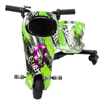 Triciclo Elétrico Keen Robot - 6.5" - Bluetooth - LED - Recarregável - Verde Extreme