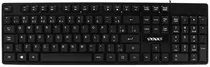 Teclado com Fio Sate Standard AK-922 (Espanhol) Black