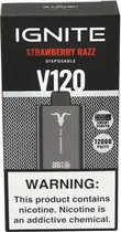 Vape Descartável Ignite V120 Strawberry Razz 12000 Puffs