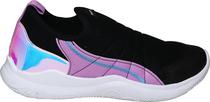 Tenis Infantil Pe com Pe 370014-081 - Preto/Lilas