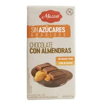 Barra de Chocolate Mazzei Befit com Amêndoas Sem Açúcar - 75G