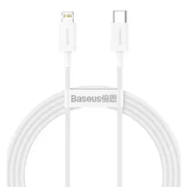 Cabo USB-C A Lightning Baseus CATLYS-B02 Superior 20 W - Branco 1.5 Metros