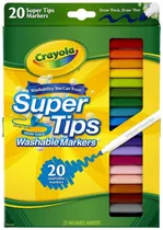 Crayola Marcador Super Tips Washable Markers 20 Unidades