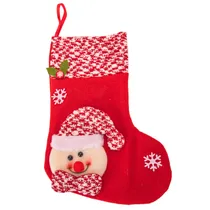 Bota Natalina Vermelha com Boneco de Neve