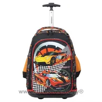 Chenson Mochila Con Rueda CP57467 Auto Carrera Negro