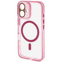 Capinha para iPhone 16 Magsafe - Transparente/Rosa