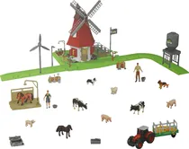 Toys Set de Animais de Fazenda Zhong Jieming Q9899-ZJ84 (29 Peças)