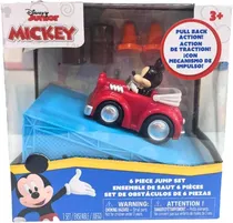 Carrinho Disney Junior Conjunto de Pista de Obstáculos - Mickey (6 Pieças)