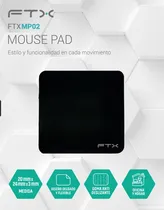 Mouse Pad FTX FTXMP02 20X24X0.3CM Negro Mouse Pad FTX FTXMP02 20X24X0.3CM Negro