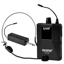Microfone Prosper P-6187 Sem Fio Cabe€A / Uhf