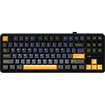 Teclado Gamer Mecânico Aula F87 80% RGB Sem Fio Switch Graywood V3 - Preto/Azul Escuro/Laranja (Inglês)