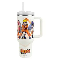 Copo Térmico Weedoo Naruto - 1.2L - com Canudo - Branco  Copo Térmic...