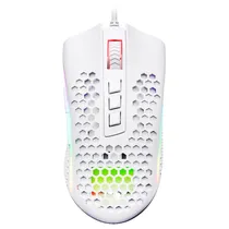 Mouse Gaming Redragon Storm M808W-RGB/12400DPI Ajustável/7 Botões - Branco