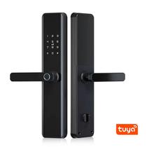 Fechadura Digital S818 Wifi Tuya/USB/Cartao/Chave Preto