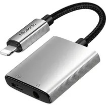 Mcdodo Adaptador CA-5540 Lightning A Lightning + Audio 3.5MM Silver