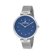 Relógio Analógico Feminino Daniel Klein Premium DK12087-6 - Prata e Azul
