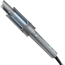 Modelador de Cabelo Hair Curler HTC JK-7068 de 32 MM 210 °C Bivolt - Cinza/Azul