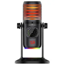 Microfone Redragon GM306 Stellaris RGB USB-C Black  Microfone R...