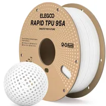 Filamento Elegoo para Impressora 3D Tpu 95A - Branco 1KG/1,75MM  Filamento E...