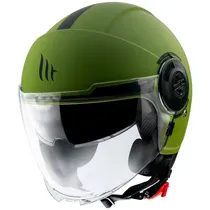 Capacete MT Helmets Viale SV s Solid A6 - Aberto - Tamanho L - com Óculos Interno - Matt Green  Capacete MT...