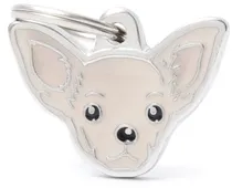 Medalha de Identificação Myfamily Friends Cão Chihuahua Creme MF23NCREAM