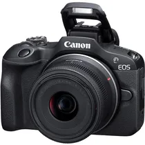 Câmera Digital Canon Eos R100 - 18MP - Lente 18-45MM - Wi-Fi - Tela 3" - Preto
