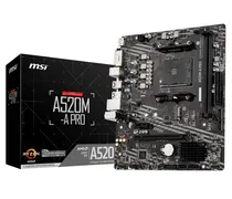 Placa Mãe MSI A520 / Soquete AM4 / 2X DDR4 / Oc - (A520M-A Pro)
