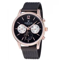 Relógio Analógico Masculino Daniel Klein Exclusive DK11906-5 - Rosa Ouro e Preto