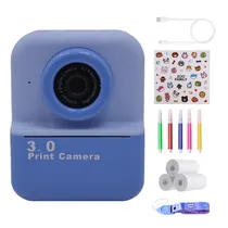 Camara Infantil Sate A-DV935 Con Impresora Azul Unicornio