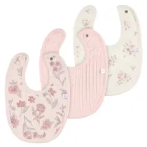 Just Born Set 3 Baberos Tela Flores