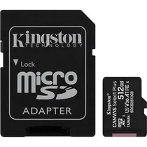 Memória Micro SD Kingston Canvas Select Plus 100 MB/s 512 GB