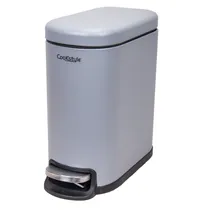 Lixeira de Aço Inoxidável 5L Cinza Fosco
