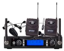 Uhf 6200HL Sistema Duplo de Microfone Headset Sem Fio Gemini