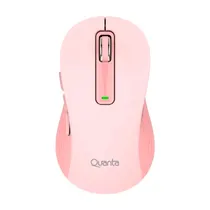 Mouse Quanta Click Go QTMOI40 - Sem Fio - 1600DPI - Rosa