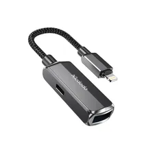 Mcdodo Convertidor Otg 2EN1 CA-2690 Lightning To USB-A 3.0 A01 Grey