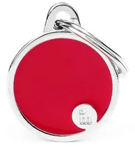 Medalha de Identificação Myfamily Basic Handmade Círculo Pequeno BH50SCRED - Vermelho