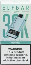Vape Descartável Elf Bar TE30K Menthol 30000 Puffs