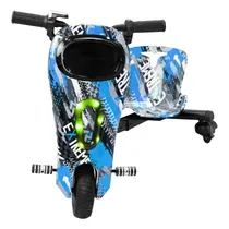 Triciclo Elétrico Keen Robot - 6.5" - Bluetooth - LED - Recarregável - Azul Extreme