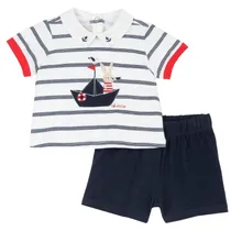 Chicco Fashion Set 2 PZ Polo c/ Pantalones Corto Tela s/C