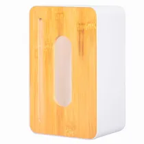 Porta-Guardanapo de PLástico com Tampa de Madeira