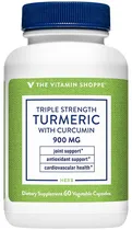 The Vitamin Shoppe Triple Strength Turmeric Curcumin 900MG (30 Cápsulas)